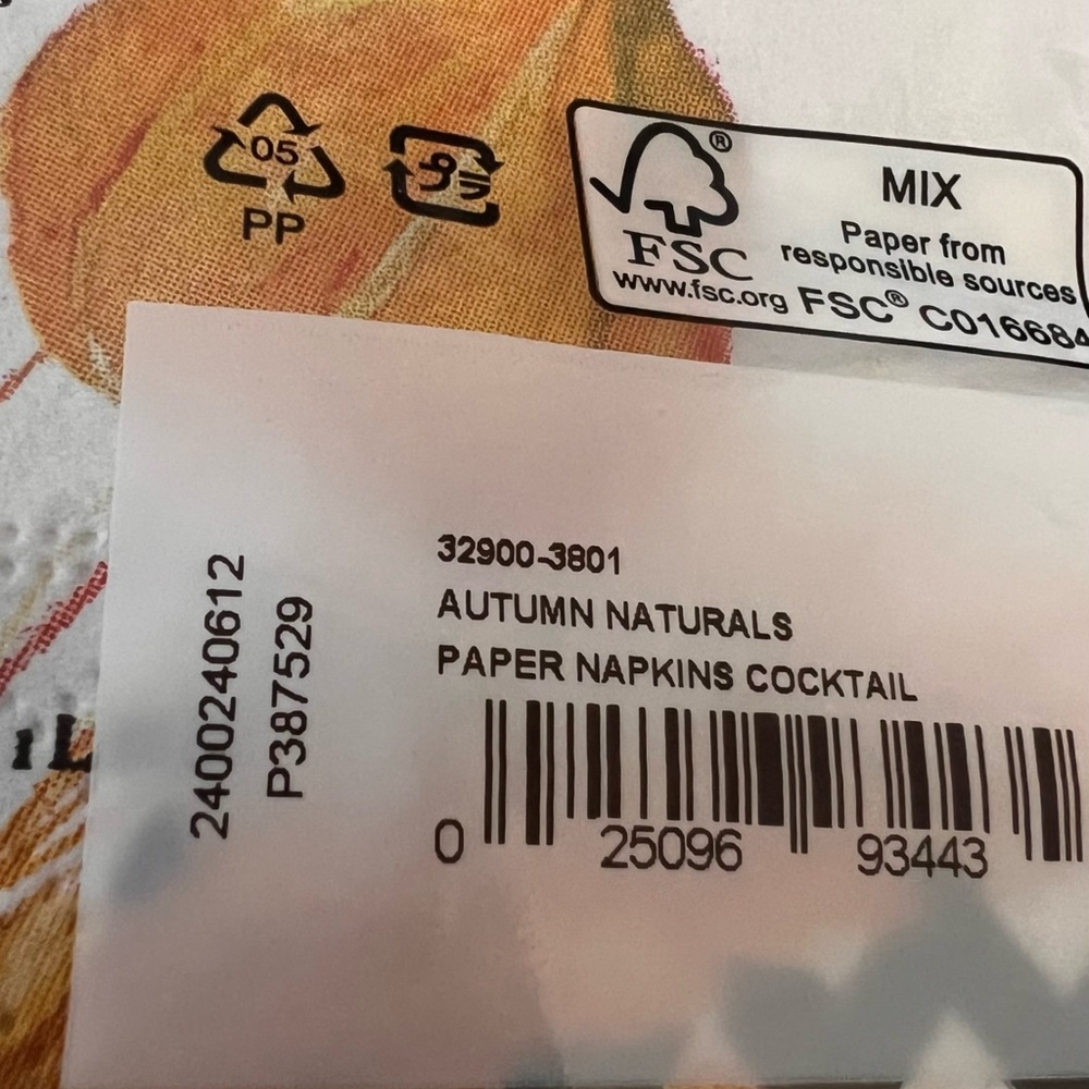 MacKenzie-Childs NWT gorgeous 20ct pack Autumn Naturals Paper Cocktail Napkins - Picture 4 of 4